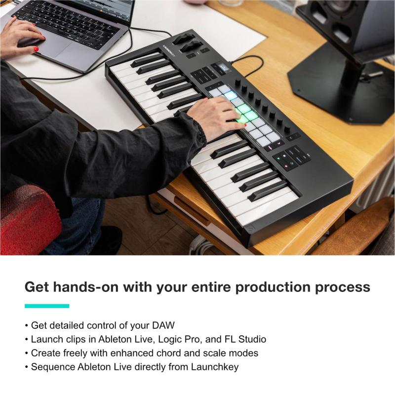 Teclado MIDI Novation Launchkey 37 MK4 com Ableton Live - Teclado